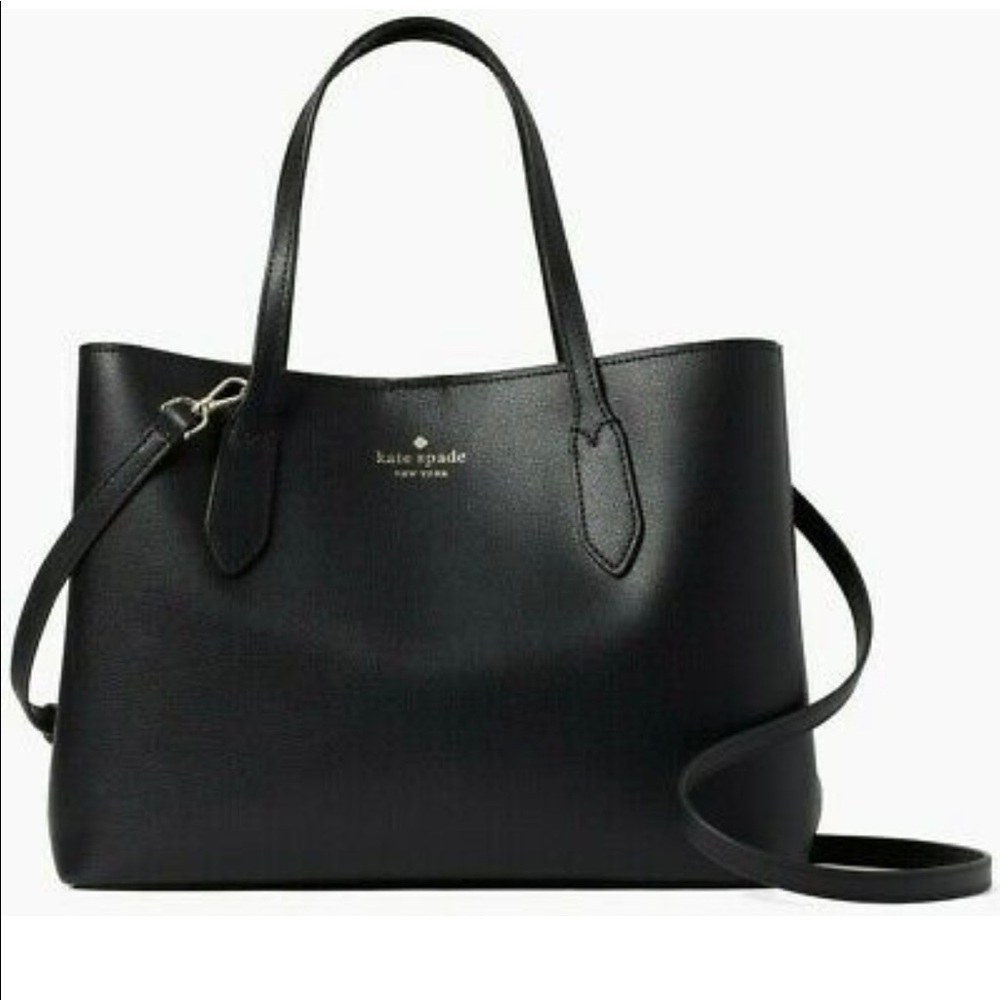 Kate Spade Harper Black Leather Satchel Crossbody